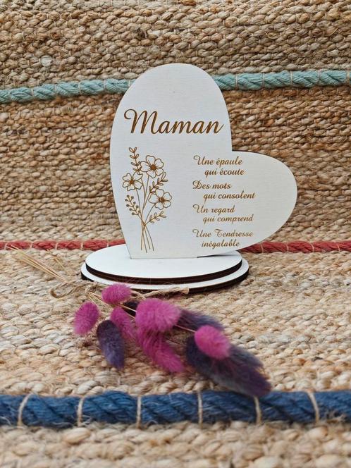 Coeur Maman cadeau fête des mères, Maison & Meubles, Accessoires pour la Maison | Tableaux à écrire & Proverbes, Neuf, Enlèvement ou Envoi