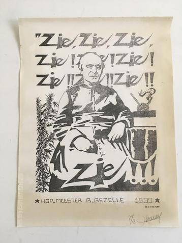 Guido Gezelle - kunsttekening ets Steinbach - Oplage 7/18 beschikbaar voor biedingen