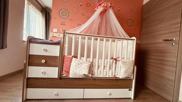 Ensemble lit avec matelat et tiroires pour bébé, Enlèvement, Comme neuf, Garçon ou Fille