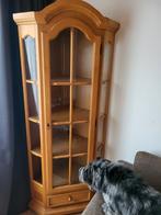 Licht eiken driehoeks vitrine kast, Huis en Inrichting, Ophalen