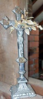 Croix ecclésiastique ancienne statue de dévotion socle métal, Enlèvement ou Envoi, Utilisé, Image, Christianisme | Catholique