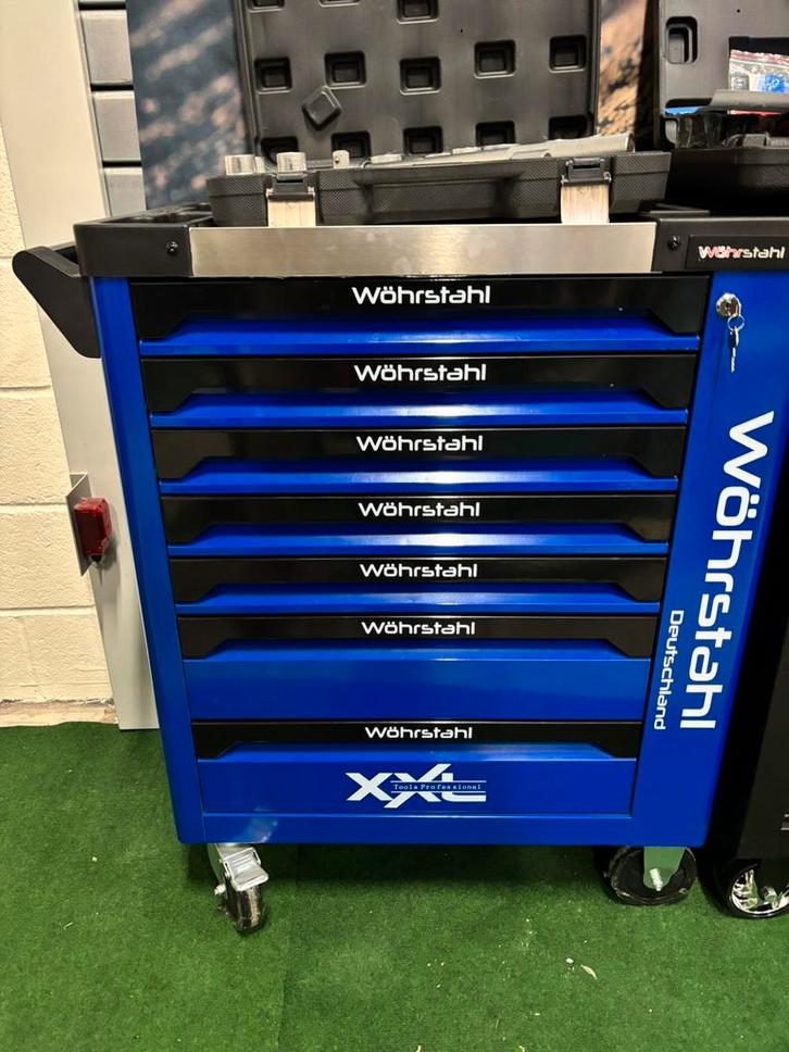 Chariot à outils professionnel Wöhrstahl 7/7 rempli neuf, Autos : Divers, Outils de voiture, Neuf, Enlèvement ou Envoi
