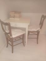 Zeer oud antiek tafeltje en stoel Flamant, Ophalen of Verzenden