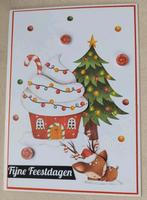 Zelfgemaakte kerstkaart met omslag, Ophalen of Verzenden, Nieuw, Kerst