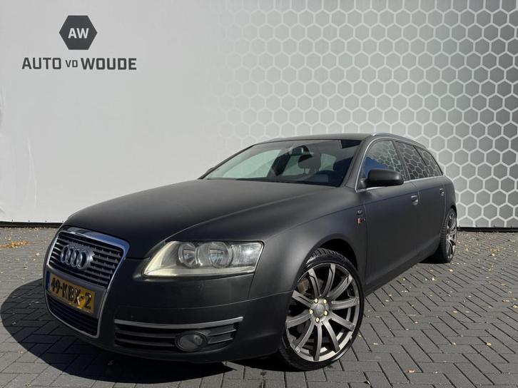 Audi A6 Avant 2.4 Pro Line airco automaat wrap matzwart 3M, Auto's, Audi, Bedrijf, Te koop, A6, ABS, Airbags, Airconditioning