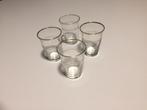 " Vintage " borrelglaasjes 4 stuks, Verzamelen, Ophalen of Verzenden, Zo goed als nieuw, Borrel- of Shotglas