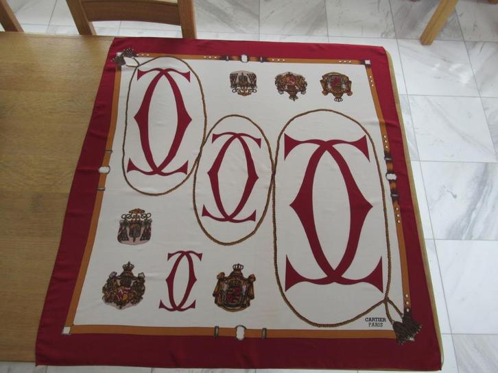 sjaal CARTIER-PARIS-zijde-foulard-CARTIER PARIS, Handtassen en Accessoires, Overige Accessoires, Ophalen of Verzenden
