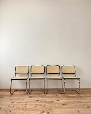 4 vintage CESCA stoelen met nieuwe webbing