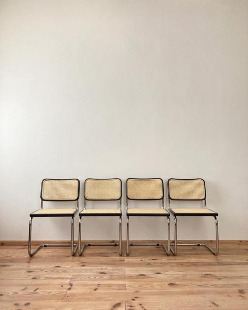4 vintage CESCA stoelen met nieuwe webbing, Huis en Inrichting, Stoelen, Zo goed als nieuw, Ophalen of Verzenden