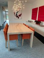 Eiken tafel in massief hout 220x100, Antiek en Kunst, Ophalen