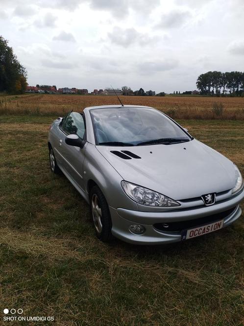 Peugeot 206 cc, Auto's, Peugeot, Particulier, Benzine, Cabriolet, 2 deurs, Handgeschakeld, Zilver of Grijs, Zwart, Leder, Ophalen