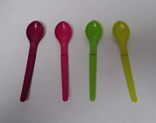 Tupperware Lepel « Z » Dessert - Baby x 4 - Roze & Groen, Huis en Inrichting, Keuken | Tupperware, Nieuw, Overige typen, Blauw