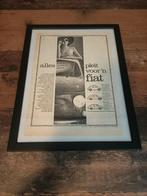 Oude Reclame (in lijst) Fiat 500 (1967) 40x30, Verzamelen, Ophalen of Verzenden