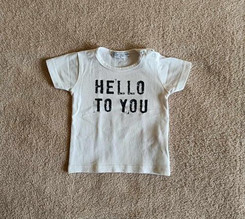Kinderen - T-shirt - Wit - Hello To You - 74 - Dirkje -€1,50, Enfants & Bébés, Vêtements de bébé | Taille 74, Utilisé, Garçon ou Fille
