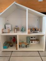 Popenhuis met toebehoren, Kinderen en Baby's, Speelgoed | Poppenhuizen, Ophalen, Zo goed als nieuw, Poppenhuis