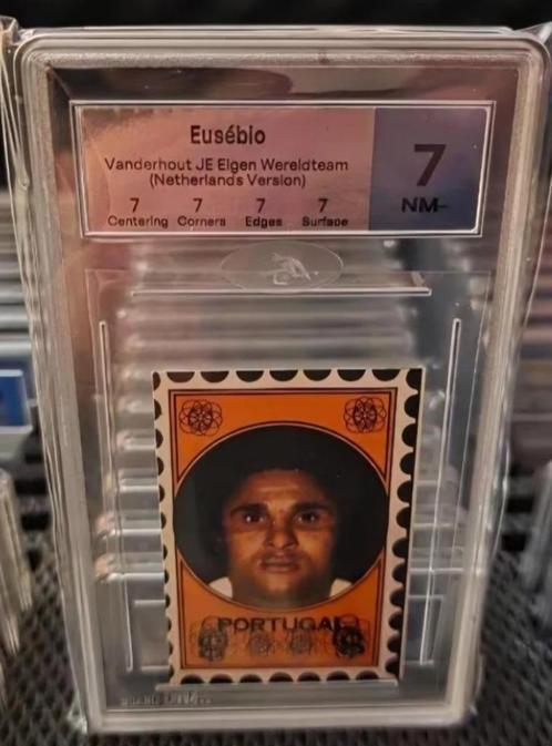 Geen Panini+Geen PSA+Eusébio Mexico 70+Voetbalsterren, Verzamelen, Sportartikelen en Voetbal, Zo goed als nieuw, Poster, Plaatje of Sticker