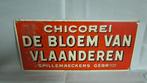 Blik reclame chicorei De Bloem v Vlaanderen Spillemaeckers, Verzamelen, Merken en Reclamevoorwerpen, Reclamebord, Gebruikt, Ophalen of Verzenden