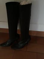Zwarte mooie lederen hoge laarzen maat: 37, Kleding | Dames, Hoge laarzen, Zwart, Ophalen of Verzenden, Gedragen