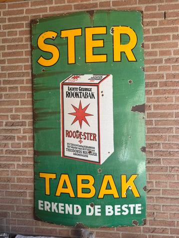 STER TABAK emaille reclamebord, Antiek en Kunst, Ophalen