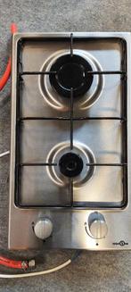 Table de cuisson gaz en inox 2 feux, Tussenbouw, Gebruikt, Ophalen, 3 kookzones of minder