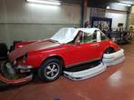 Porsche 911, 2.4E, targa, F-type, Auto's, Porsche, Achterwielaandrijving, Zwart, Wit, Handgeschakeld