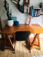 Mooi houten bureau - met zijplanken, Ophalen, Bureau