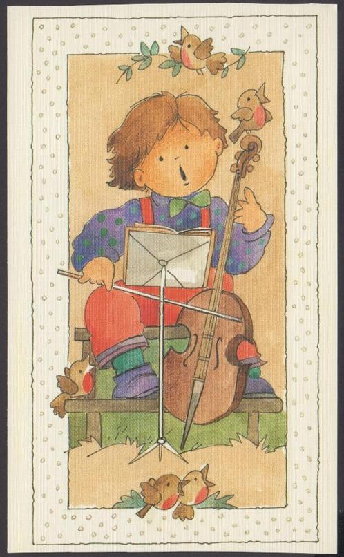 1997 - BELGIQUE - Garçon au violoncelle [Jaklien], Collections, Cartes postales | Belgique, Non affranchie, 1980 à nos jours, Envoi