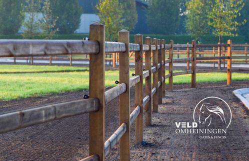 Doorsteek omheining, Paddock, Weide, Houten afrastering, Hek, Dieren en Toebehoren, Stalling en Weidegang, Opfok, Stalling, Weidegang
