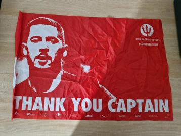 Drapeau d'adieu Red Devils Eden Hazard, Enlèvement ou Envoi, Neuf, Fanion ou Écharpe