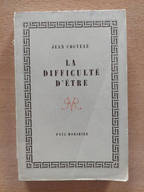 "La difficulté d'être" de Jean Cocteau - RARE, Antiek en Kunst, Antiek | Boeken en Manuscripten, Ophalen of Verzenden