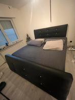 Boxspring bed 2 meter x 1,80 met strass stenen, Huis en Inrichting, Ophalen, Gebruikt
