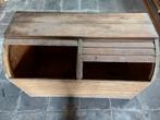 Oude houten koffer opberg-kast kist met schuifdeurtjes, 100 tot 150 cm, Minder dan 50 cm, Gebruikt, 50 tot 75 cm