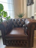 1 zit chesterfield in zeer goede staat, Huis en Inrichting, Ophalen, Gebruikt, Eenpersoons, Leer