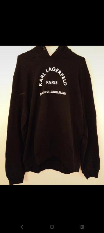 Pull a capuche Karl Lagerfeld taille XL disponible aux enchères