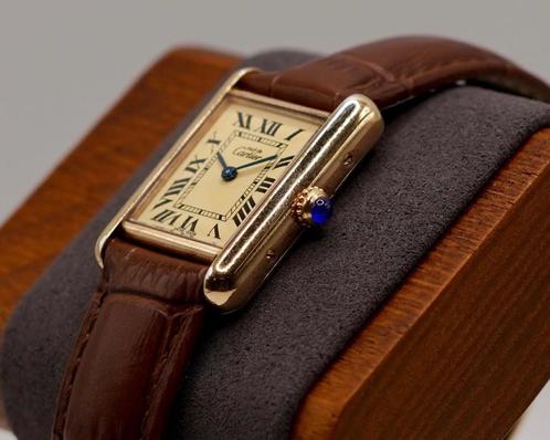 Cartier - Must de Cartier Tank Vermeil (Ref.: 2415), Handtassen en Accessoires, Horloges | Heren, Gebruikt, Polshorloge, Overige merken