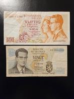 20 en 50 frank België set, Postzegels en Munten, Bankbiljetten | België, Ophalen of Verzenden, Setje