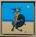 "Zeemeermin" Origineel schilderij, Antiek en Kunst, Verzenden