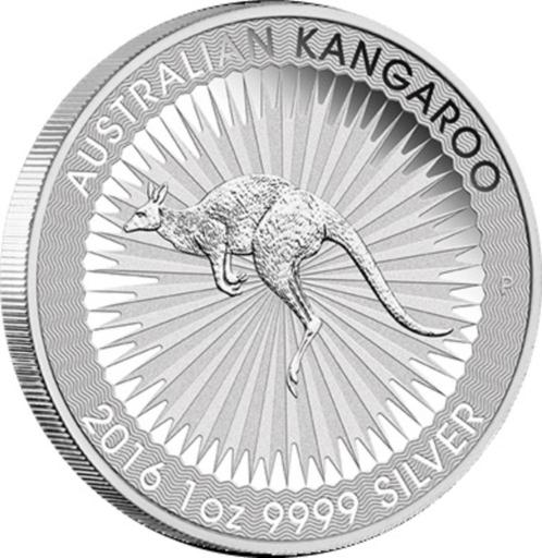 De Kangaroo 1 troy ounce zilveren munt 2016 te koop 6 munten, Postzegels en Munten, Munten | Oceanië, Losse munt, Ophalen of Verzenden