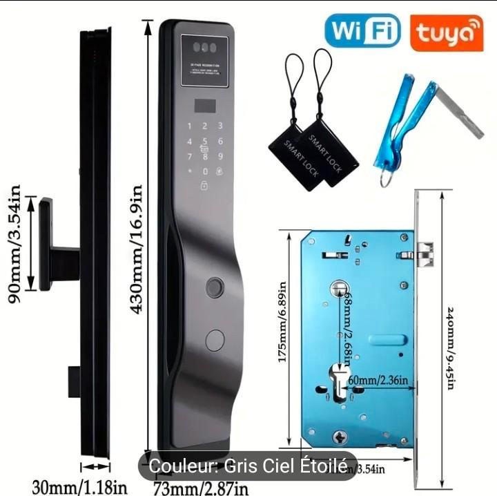 Serrure intelligente avec reconnaissance faciale,, Computers en Software, Printerbenodigdheden, Zo goed als nieuw, Ophalen