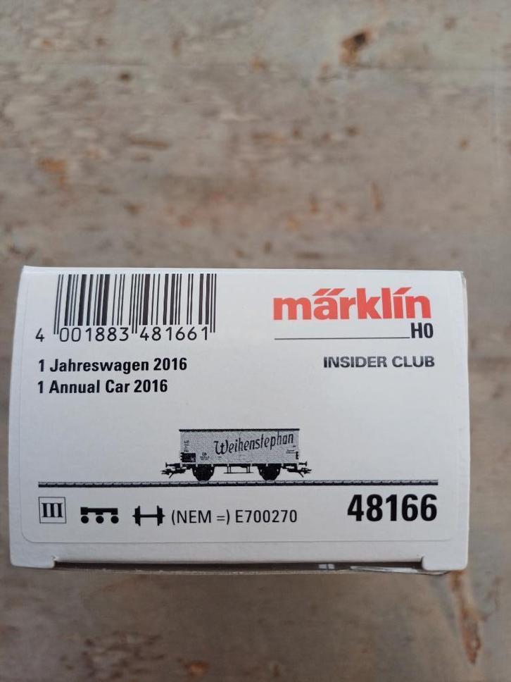 Marklin 48166 Insider wagon 2016, Hobby en Vrije tijd, Modeltreinen | H0, Nieuw, Wagon, Wisselstroom, Märklin, Ophalen of Verzenden