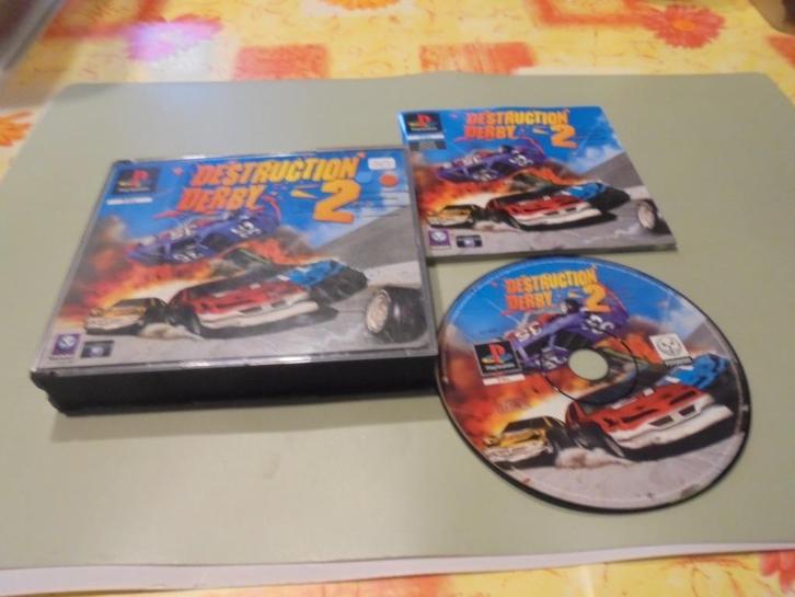 Playstation Destruction Derby 2 (CIB), Games en Spelcomputers, Games | Sony PlayStation 1, Gebruikt, Racen en Vliegen, 1 speler