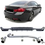 2 X Chrome Uitlaat Carbon Diffuser Bmw 4 serie F32 F33 F36 M, Verzenden