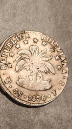 Bolivia, 4 Soles 1856,Simon Bolivar, Zilver munt.., Enlèvement ou Envoi, Amérique du Sud, Monnaie en vrac, Argent