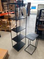 Metalen bijzettafel en kastje zwart, Ophalen