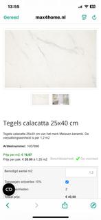 Tegels calacatta 25x40 cm, Doe-het-zelf en Bouw, Ophalen, Nieuw