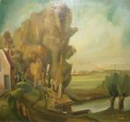 Georges Fonteyn (1903-1984): Landschap 1938 (O/D, 84x74 cm), Antiek en Kunst, Kunst | Schilderijen | Klassiek, Ophalen of Verzenden