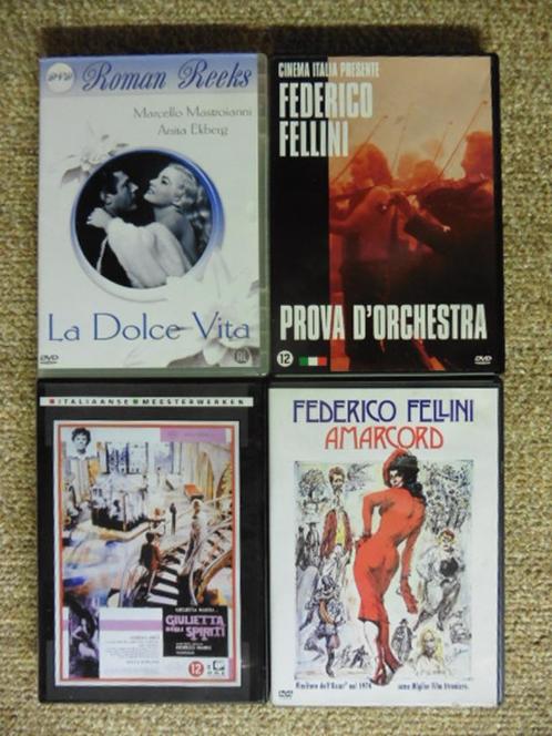 Federico Fellini dvd pakket, Cd's en Dvd's, Dvd's | Filmhuis, Zo goed als nieuw, Italië, Vanaf 16 jaar, Ophalen of Verzenden
