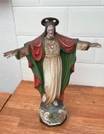 Antiek Heilig Hart Beeld – Pijpaarde, Ophalen of Verzenden