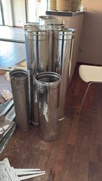 Dubbelwandige inox rvs buizen. Buitenmaat 21cm, Ophalen, Gebruikt, Inox