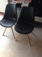 4 moderne stoelen, Vier, Modern, Hout, Zo goed als nieuw